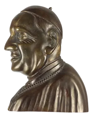 Popes Face in Bronze