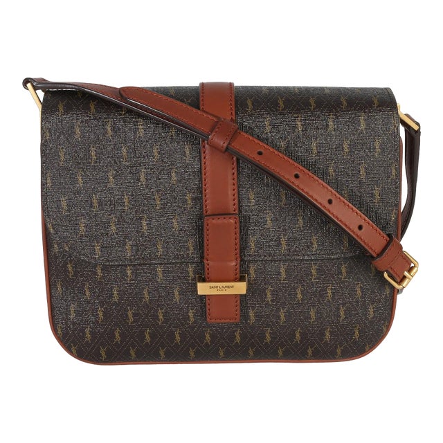 Brown Canvas Le Monogramme Small Sac Besace Shoulder Bag For Sale