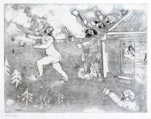 La Suite tout Nu - Original Etching by M. Chagall - 1948 1948