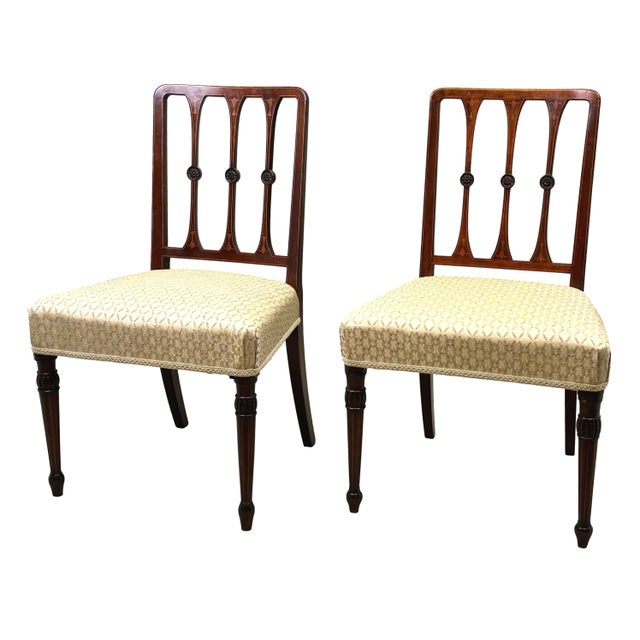 Set of 18th Century Sheraton Mahogany Side Chairs, 1790 For Sale - Image 11 of 11