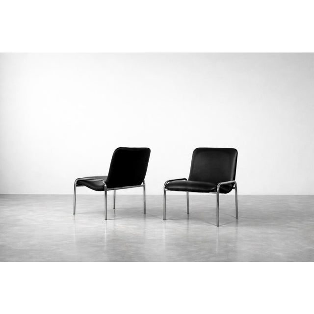 Vintage Minimalist Chrome Armchairs from Thonet, 1970s, Set of 2 For Sale - Image 12 of 18