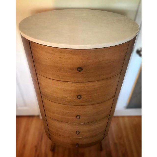 West Elm MidCentury "Penelope" Acorn/Marble 5Drawer Dresser Chairish