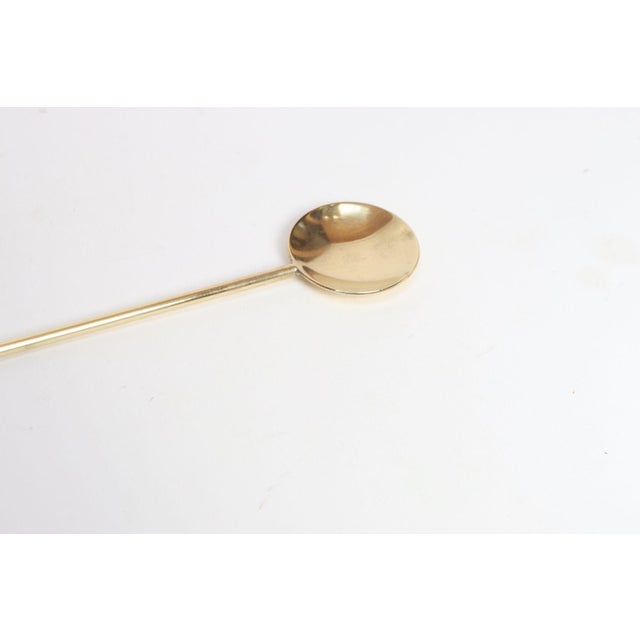 Italian Modern Brass-Plated Steel and Teak Cocktail Pitcher and Stirrer/Spoon For Sale - Image 18 of 18