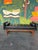 1960s 1960s Mid Century Selig Attributed Walnut and Faux Leather Tufted Bench For Sale - Image 5 of 11
