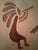 Mid-Century Modern Original 1995 William Rowe "Kokopelli" Watercolor For Sale - Image 3 of 12