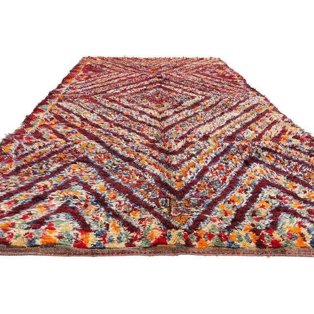 Tribal Vintage Beni M'Guild Moroccan Rug, 06'03 X 13'05 For Sale - Image 3 of 10