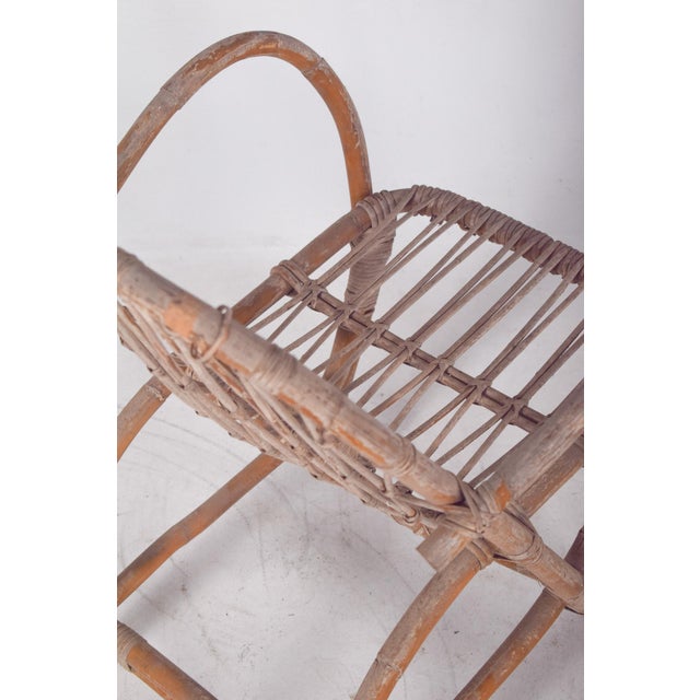 Vitage Wicker Armchair by Unknown for Unknown, 1950 For Sale - Image 4 of 13