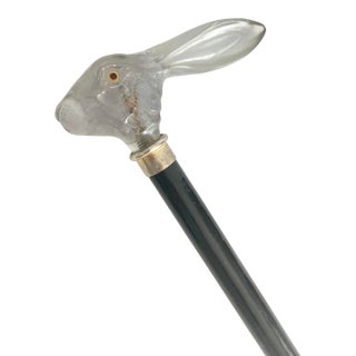 English Rabbit Head Walking Stick Cane For Sale