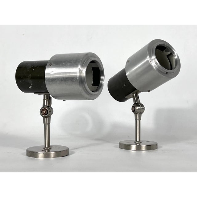 Fair vintage condition with evident trace of age and use for this set of two signed Stilnovo lamps produced in Italy...