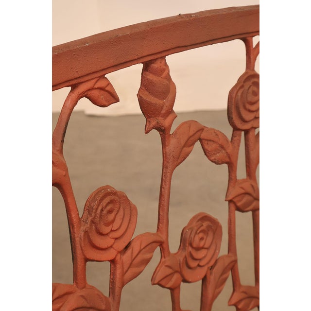 Cast Aluminum Vintage Rose Garden Bench For Sale - Image 11 of 18