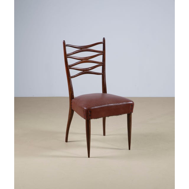 A remarkable set of eight dining chairs designed by the milanese duo eugenia alberti and gian luigi reggio during the...