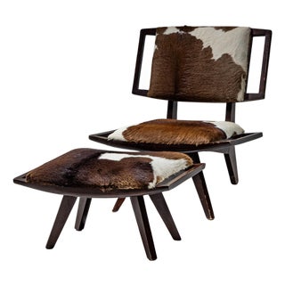 Paul László Lounge Chair with Ottoman, Glenn of California, USA, 1950s For Sale