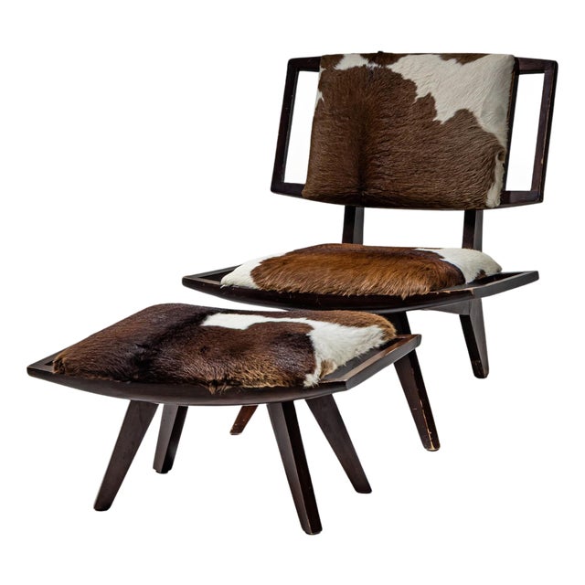 Paul László Lounge Chair with Ottoman, Glenn of California, USA, 1950s For Sale