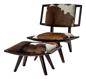 Paul László Lounge Chair with Ottoman, Glenn of California, USA, 1950s