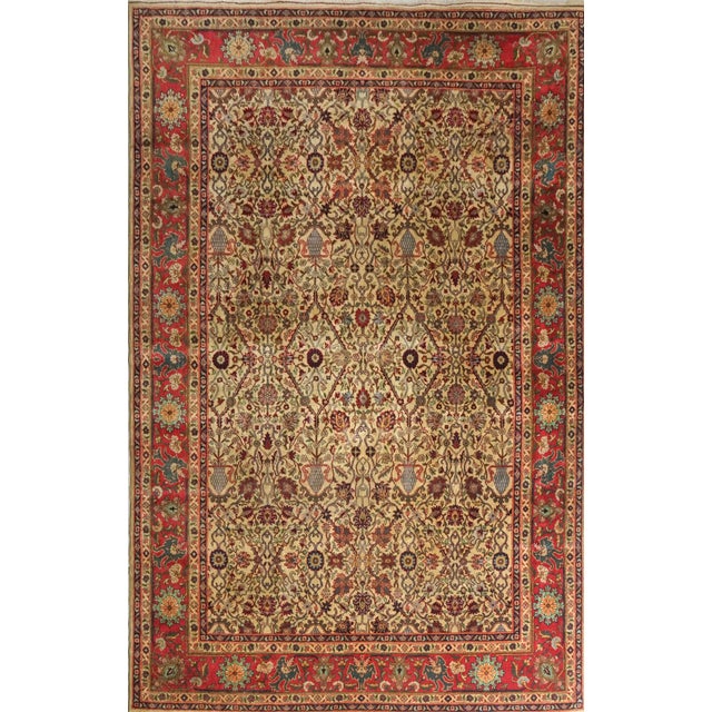 Large Arts and Crafts Handwoven Rug, 1990s For Sale - Image 9 of 9