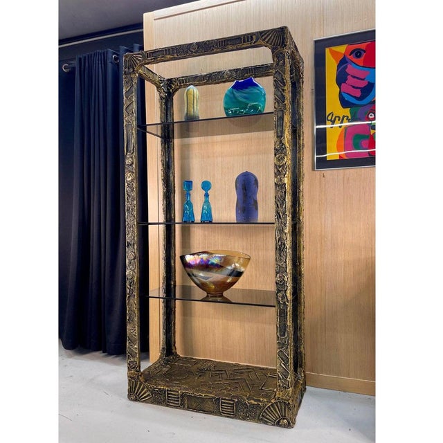 Brutalist Etagere Display Shelf by Adrian Pearsall for Craft Associates For Sale - Image 6 of 11