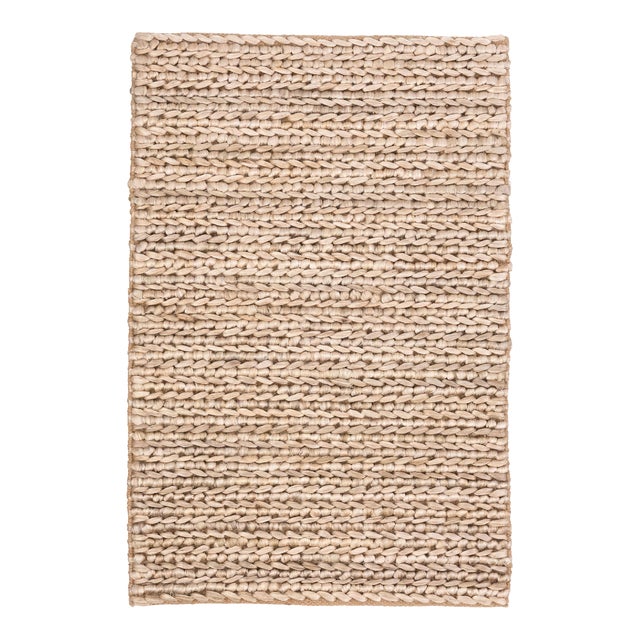 Dash & Albert by Annie Selke Jute Woven Bleached Oak Rug, 7' 6" x 9' 6" For Sale