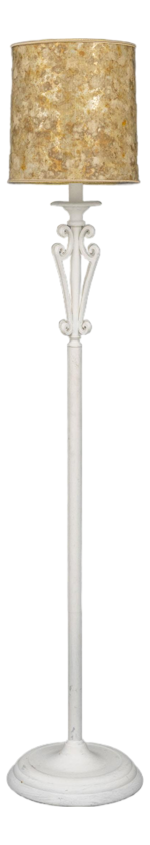 Modern White Painted Wrought Iron Floor Lamp