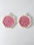 This is a pair of vintage crotchet pot holder. The sweet hand crotched set feature bright pink centers with white and...