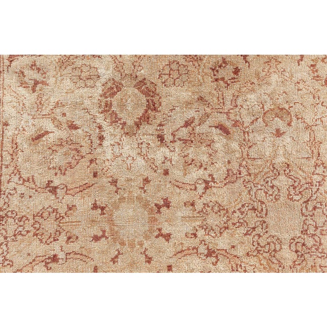 Authentic Early 20th Century Indian Amritsar Brown Rug For Sale In New York - Image 6 of 7