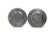 19th Century. French Pewter Chargers, Pair Pair of antique French pewter chargers. Pattern in center includes the head of...
