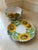 Vintage 13.5” Italian Sunflower Incised, Glazed Handpainted Terracotta Platter For Sale - Image 15 of 16