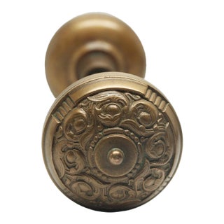 Pair of Reading Columbian Bronze Door Knobs For Sale