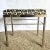 Mid Century Modern Faux Bamboo Chrome Leopard Print Low Stool For Sale - Image 4 of 9