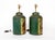 Late 19th Century Late 19th Century Large Green Hand-Painted English Tea Canister Lamps - a Pair For Sale - Image 5 of 11