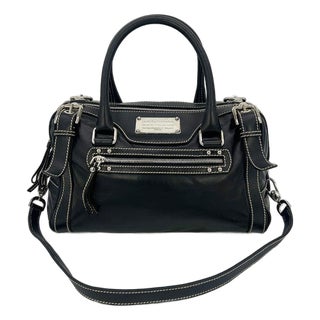 Mid 20th Century Dolce & Gabbana Black Leather Miss Easy Way Shoulder Bag Tote For Sale
