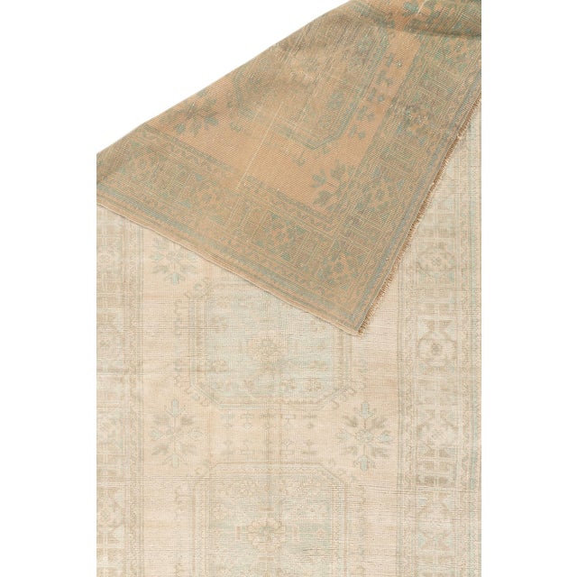Vintage Circa 1940 Subdued Turkish Oushak Runner 4ft 7in X 11ft 3in For Sale - Image 4 of 9