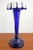 Large cm height of Scandinavian Art Nouveau magnificent vase made of blue glass. The vase is made of blue glass, the vase...