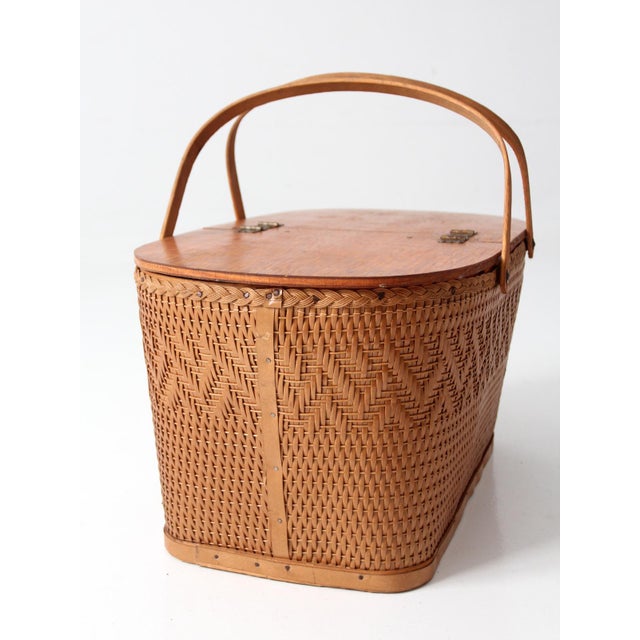 Mid-Century Redmon Picnic Basket Set For Sale - Image 4 of 18