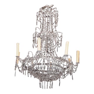 19th Century French Crystal Chandelier For Sale