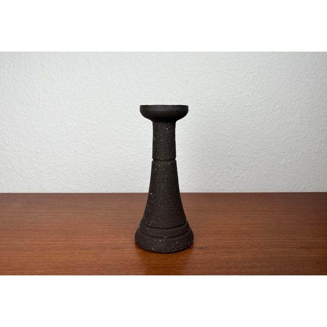 Mid-Century Modern Mid-Century Modern Danish Studio Pottery Candleholder from Lehmann Pottery, 1960s For Sale - Image 3 of 17
