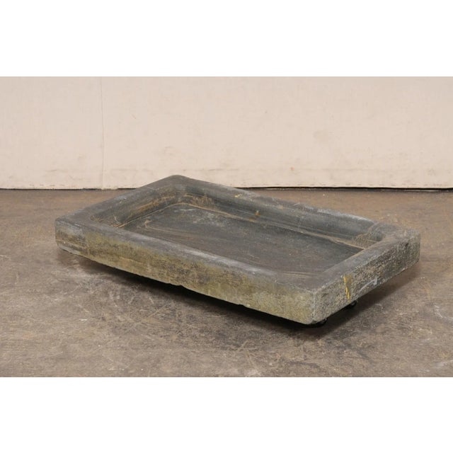 Early 20th Century Outdoor Antique Portuguese Stone Sink, 3 Ft Wide For Sale - Image 5 of 11
