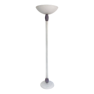 1980s Karl Springer Seguso Scavo Torchere Floor Lamp, in-Line Dimmer Switch