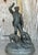 Early 20th Century Vintage Boho Patinated Metal Man With Hounds Sculpture For Sale - Image 5 of 8