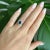 Contemporary Natural Sapphire and Diamond Daisy Ring, Size 5.75 For Sale - Image 3 of 4