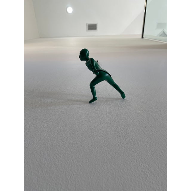 Plastic Green Position 1 Climbing Man 3d Hanging Wall Art Sculpture For Sale - Image 7 of 8