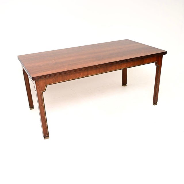 1930s Vintage Danish Leather Top Desk, 1930s For Sale - Image 5 of 16