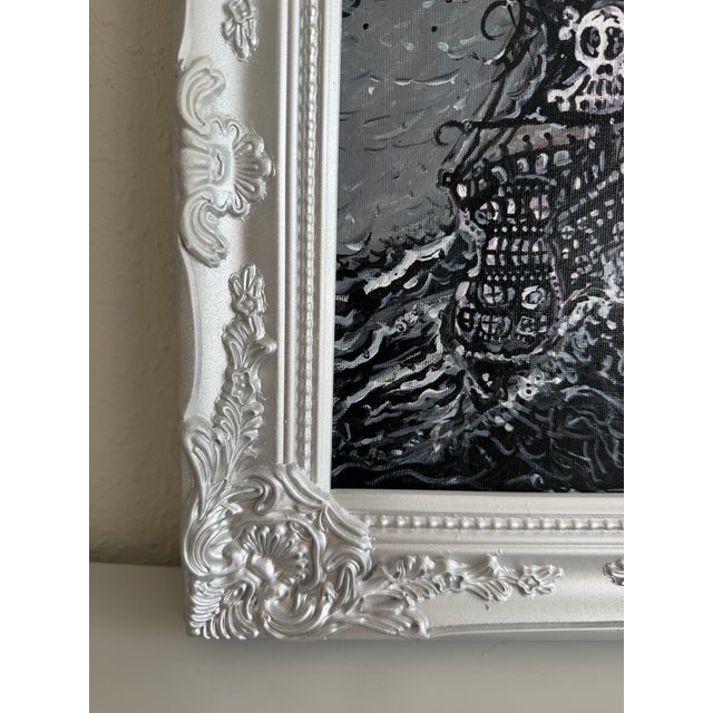 2020s Serg Graff “Pirate Ghost Ship” Original Painting, Ship Seascape, Nautical Art For Sale - Image 5 of 9