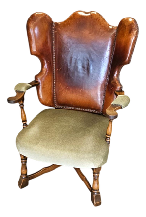 Leather and Oak F 297 Wing Chair by Theo Ruth for Artifort, 1949