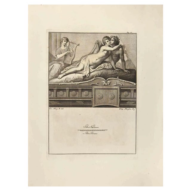 Nicola Billy, Lovingly, Etching, 18th Century For Sale