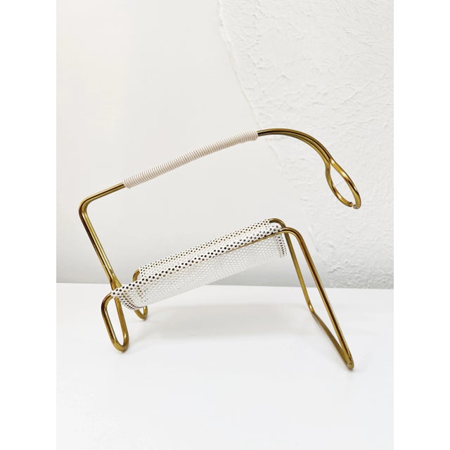 French 1950s Mathieu Matégot French Modernist Bottle Holder For Sale - Image 3 of 4