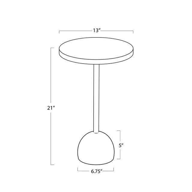 Arthur Accent Table, Natural Brass For Sale - Image 4 of 5