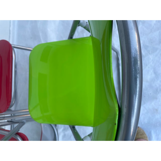 Mid-Century Modern Modern Pop Art Folding Chairs in Metal, 2000s, Set of 4 For Sale - Image 3 of 18