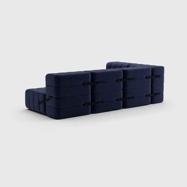 Three-Seater Modular Sofa in Dama Fabric by Ambivalenz, Set of 9 For Sale - Image 9 of 18