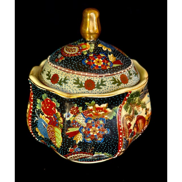 Mid 20th Century Satsuma Moriage Lidded Jar For Sale - Image 4 of 12