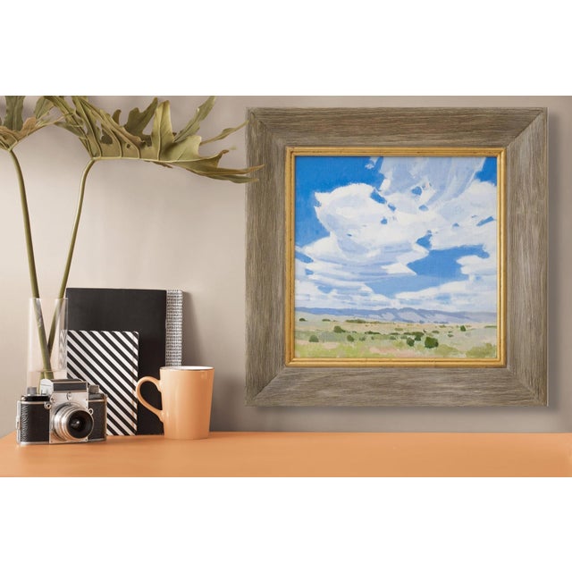 Early 21st Century Unhurried by Michael Magrin | Oil On Linen Landscape with clouds and distant mountains. For Sale - Image 5 of 5